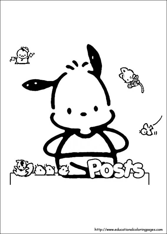 Pochacco coloring pages