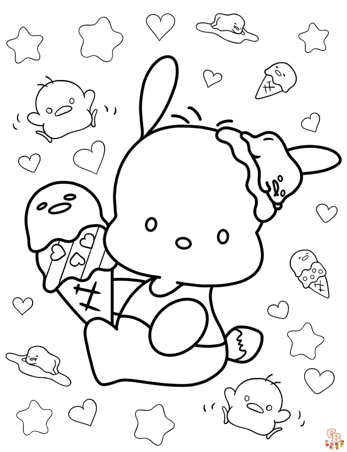 Printable pochacco coloring pages free for kids and adults