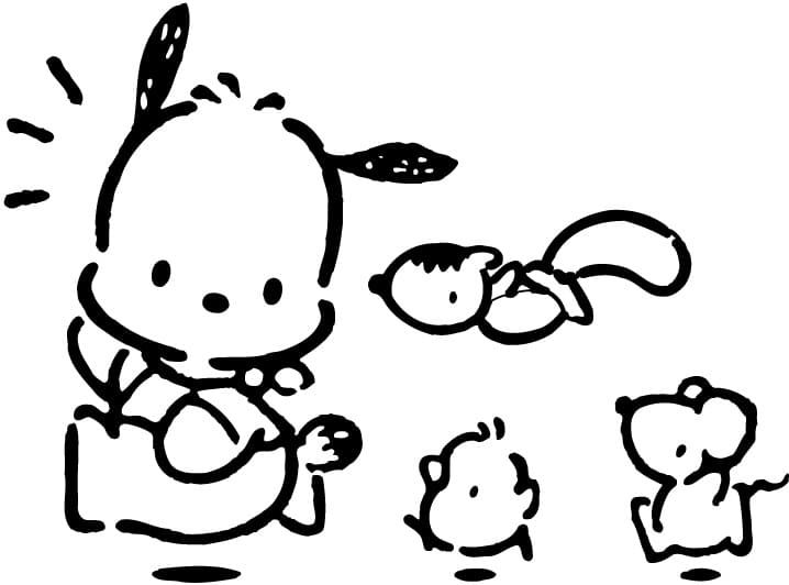 Printable pochacco coloring page coloring pages coloring pages for kids free printable coloring pages