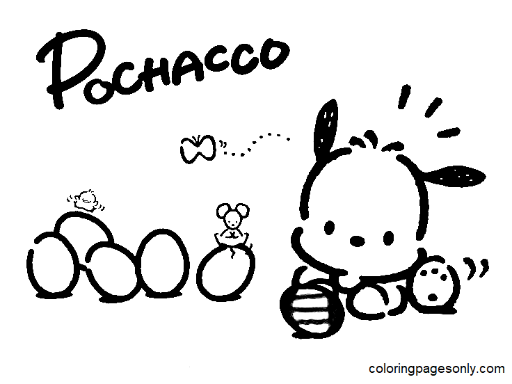 Pochacco coloring pages printable for free download