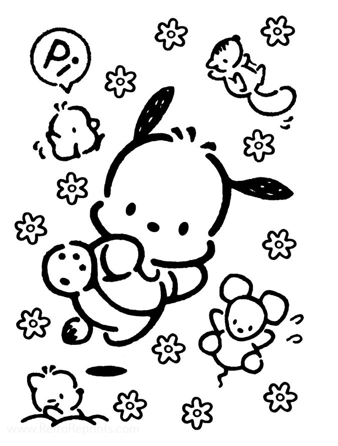 Pochacco coloring pages coloring books at retro reprints