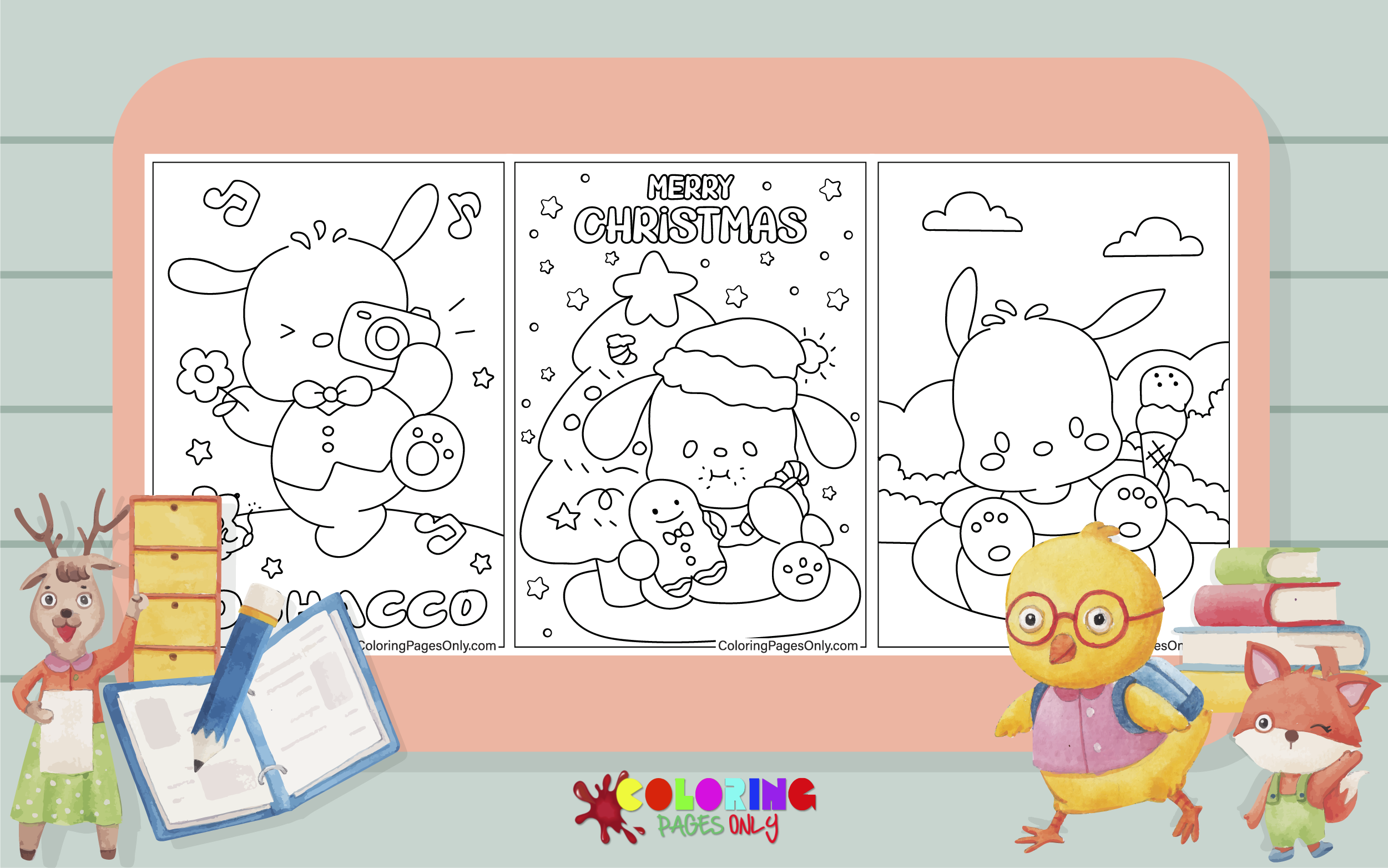 Pochacco coloring pages