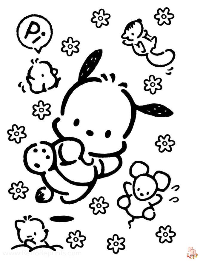 Printable pochacco coloring pages free for kids and adults