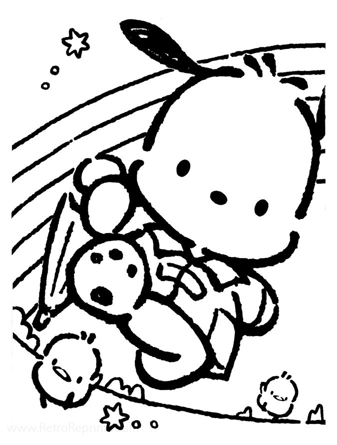 Pochacco coloring pages coloring books at retro reprints