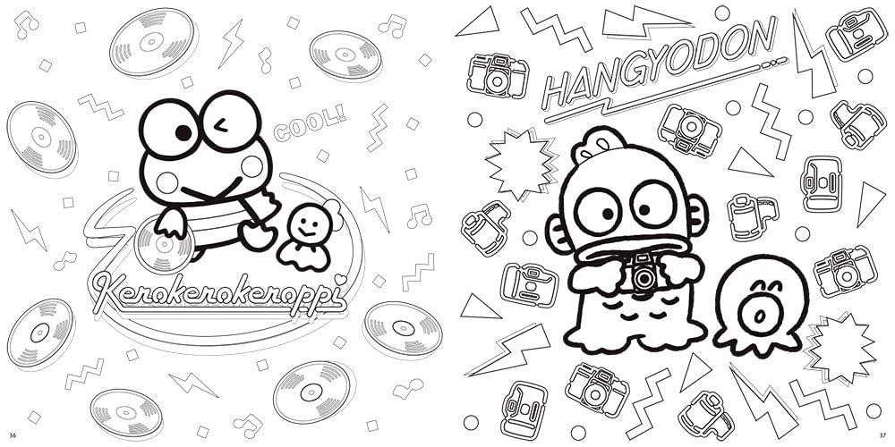 Hapidanbui sanrio coloring book â japanese creative bookstore