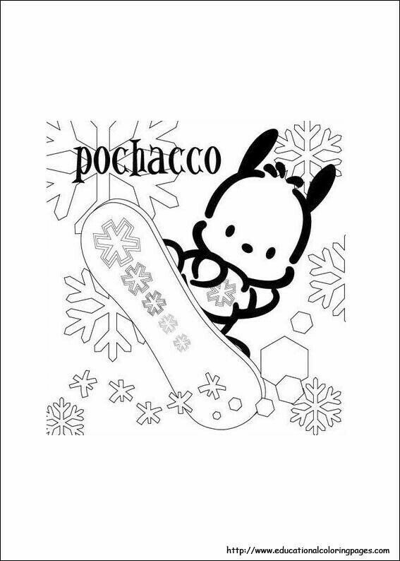 Pochacco coloring pages cool coloring pages hello kitty characters