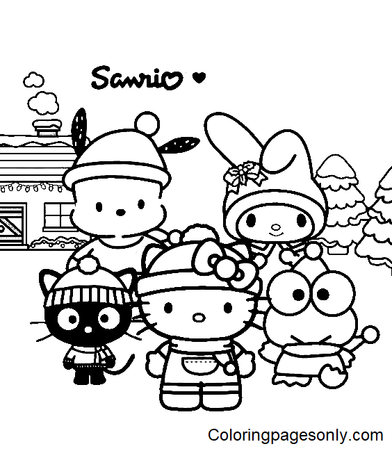 Sanrio characters coloring pages printable for free download