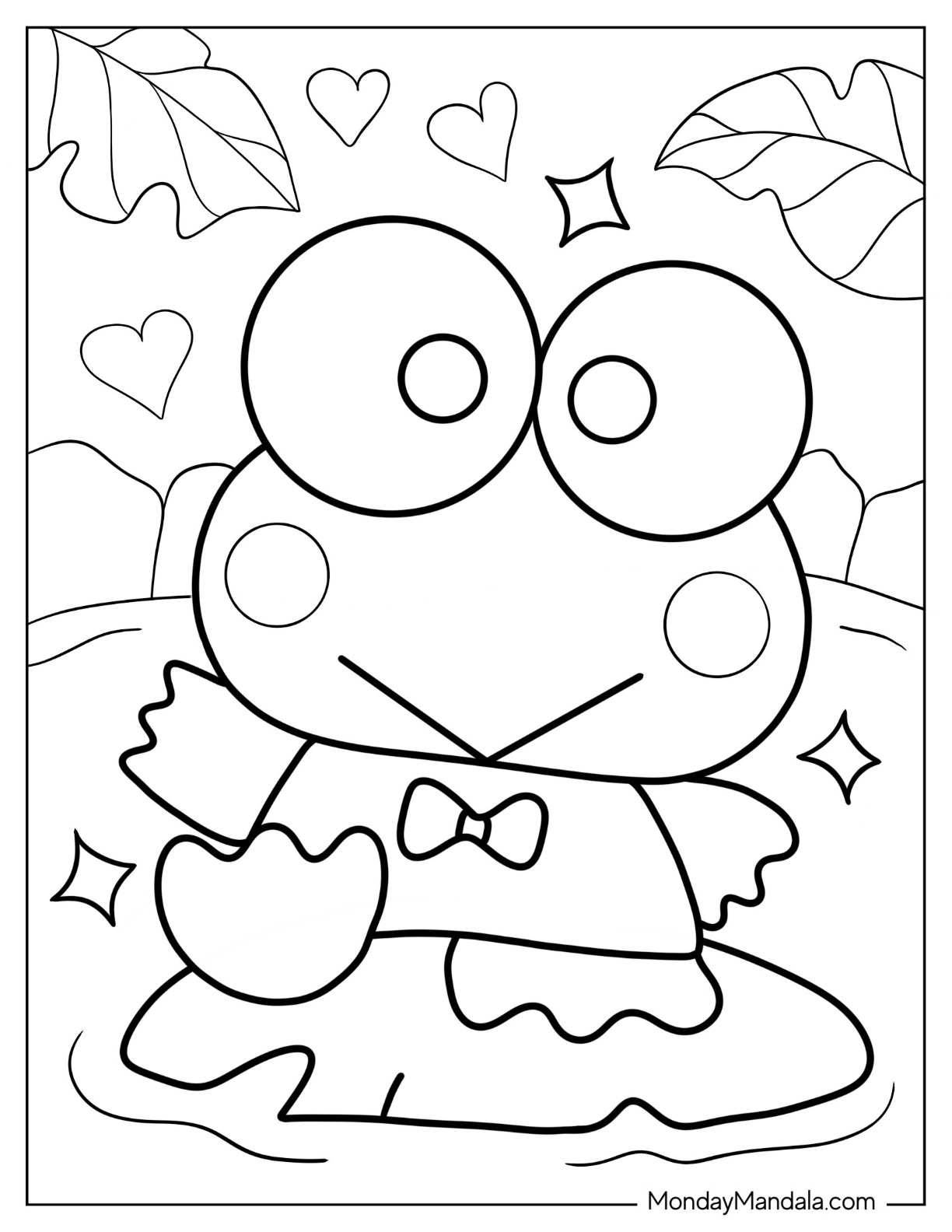 Sanrio coloring pages free pdf printables