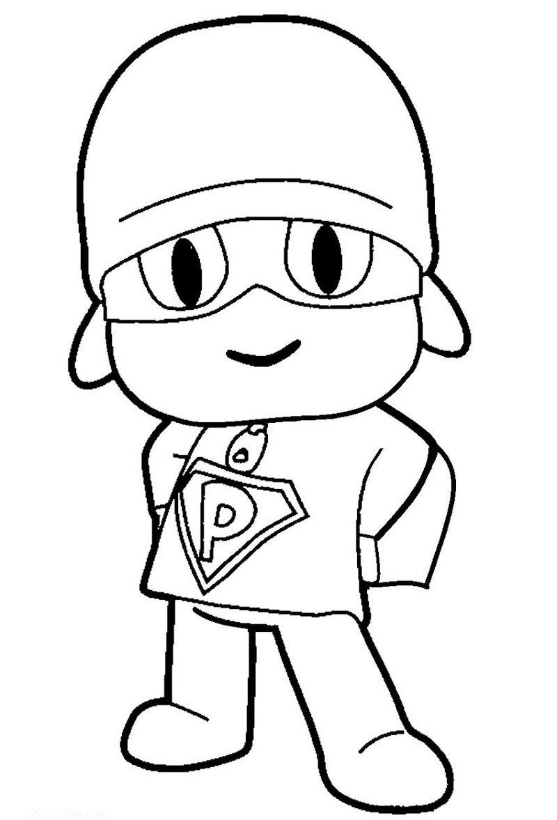 Lets go super pocoyo coloring picture coloring pages for kids pocoyo coloring pages