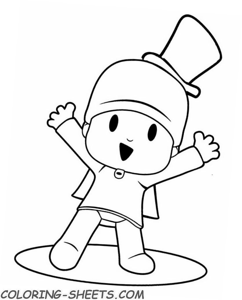 Pocoyo coloring pages printable pictures high quality