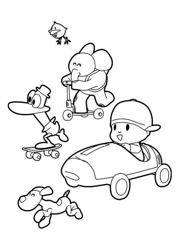 Pin en pocoyo coloring page