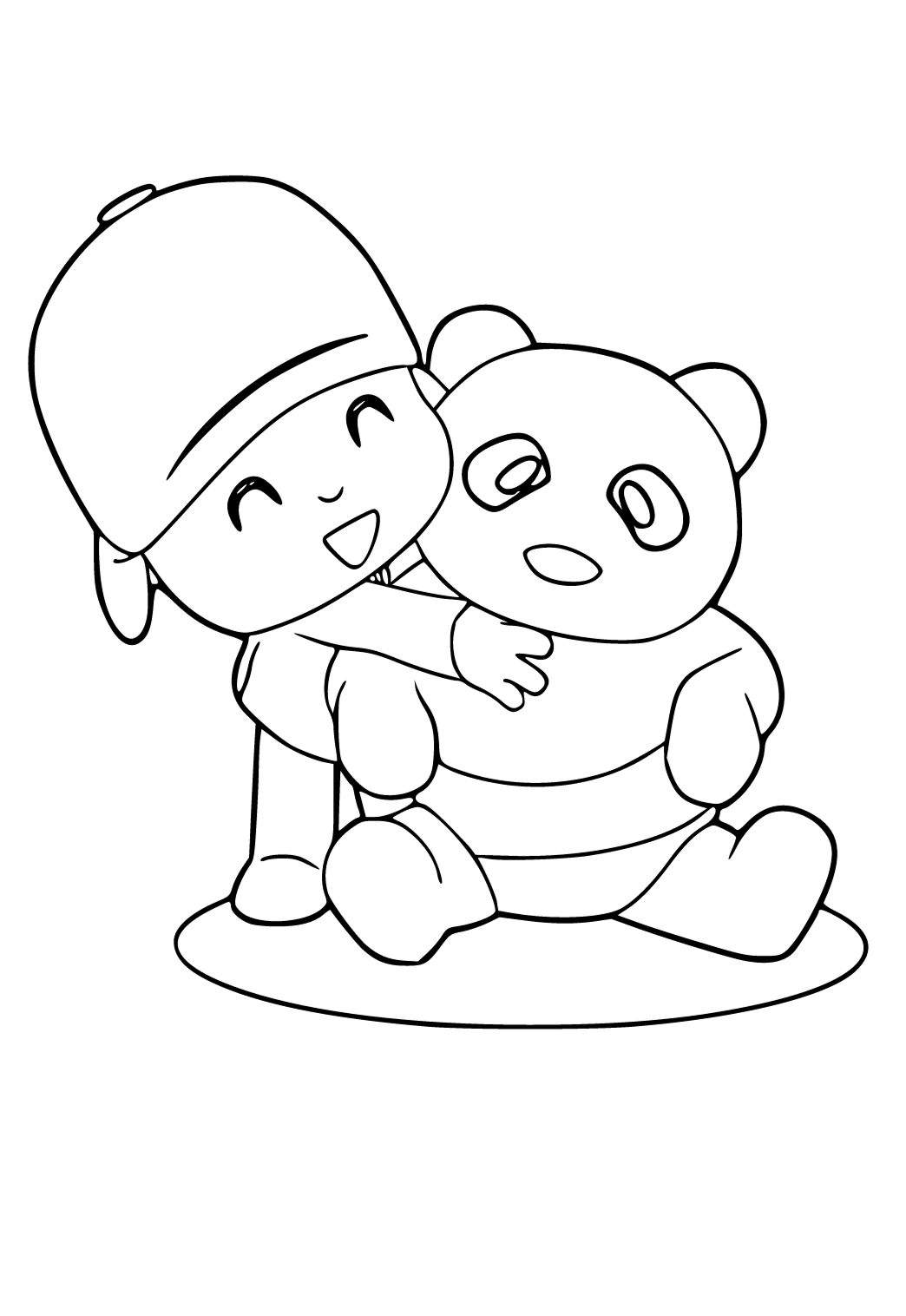 Free printable pocoyo friends coloring page for adults and kids