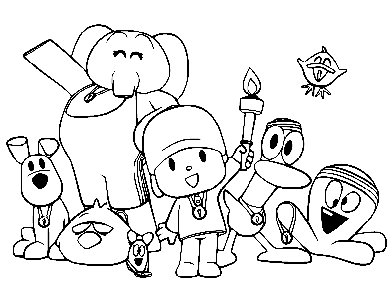 Pocoyo coloring pages printable for free download