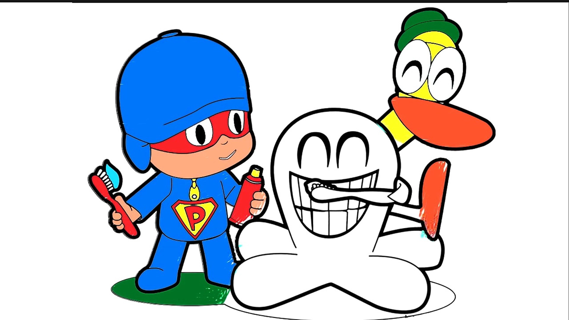 Pocoyo coloring for childrens coloring