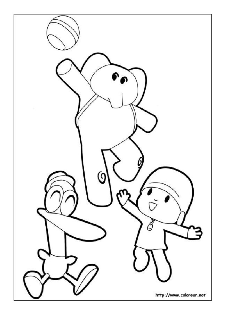 Pocoyo para colorear pdf