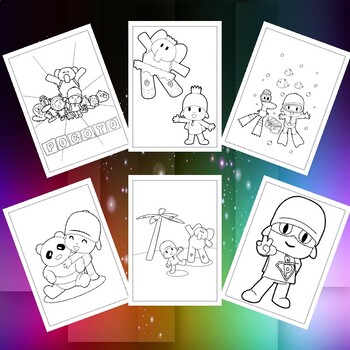 Captivating pocoyo adventures printable coloring collection tpt