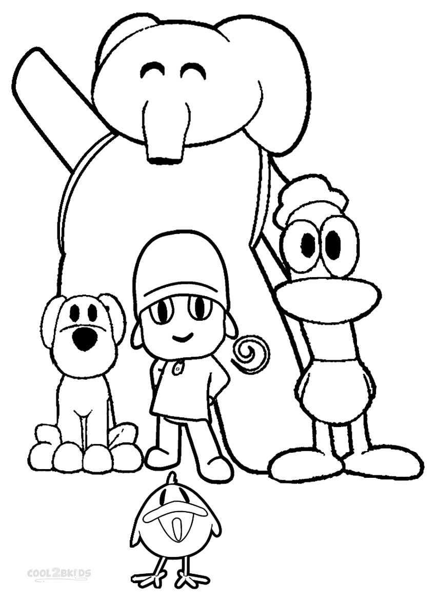 Printable pocoyo coloring pages for kids