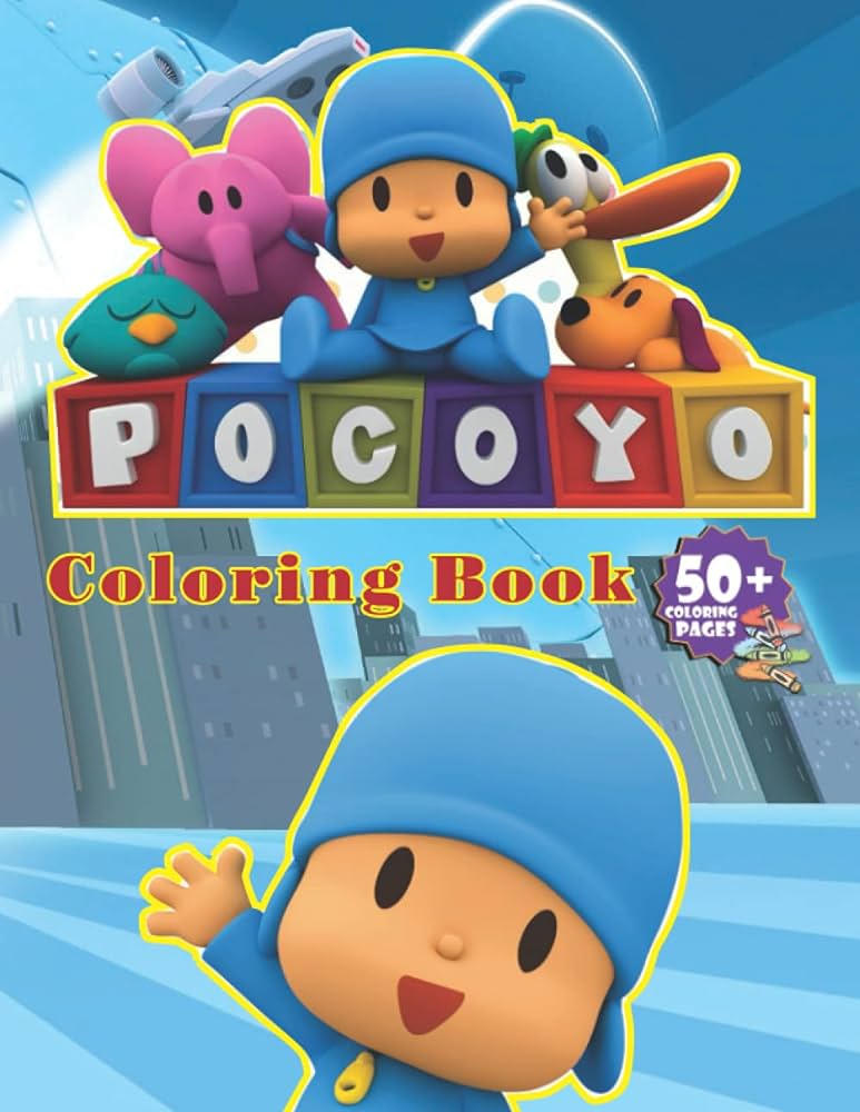 Pocoyo coloring book great jumbo coloring pages for kids green celina books