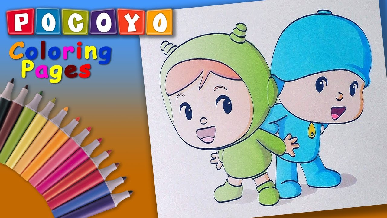 Best pocoyo coloring book forkids pocoyo and nina coloringpages