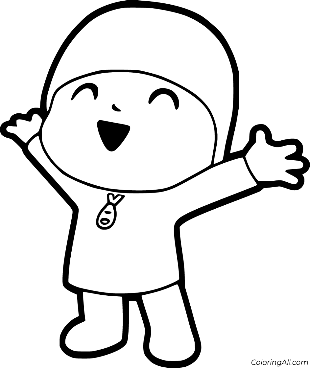 Free printable pocoyo coloring pages in vector format easy to print from any device and automatically fit any â pocoyo coloring pages cartoon coloring pages