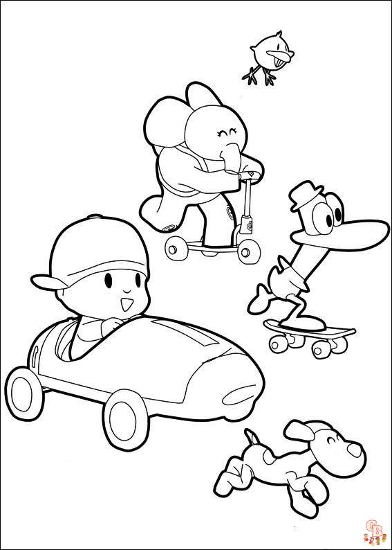 Get creative with pocoyo coloring pages