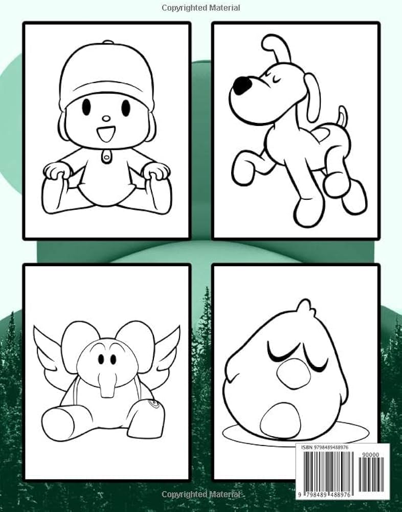Pocoyo coloring book perfect coloring book for adults and kids with incredible illustrations of pocoyo for coloring and having fun by godard theophile