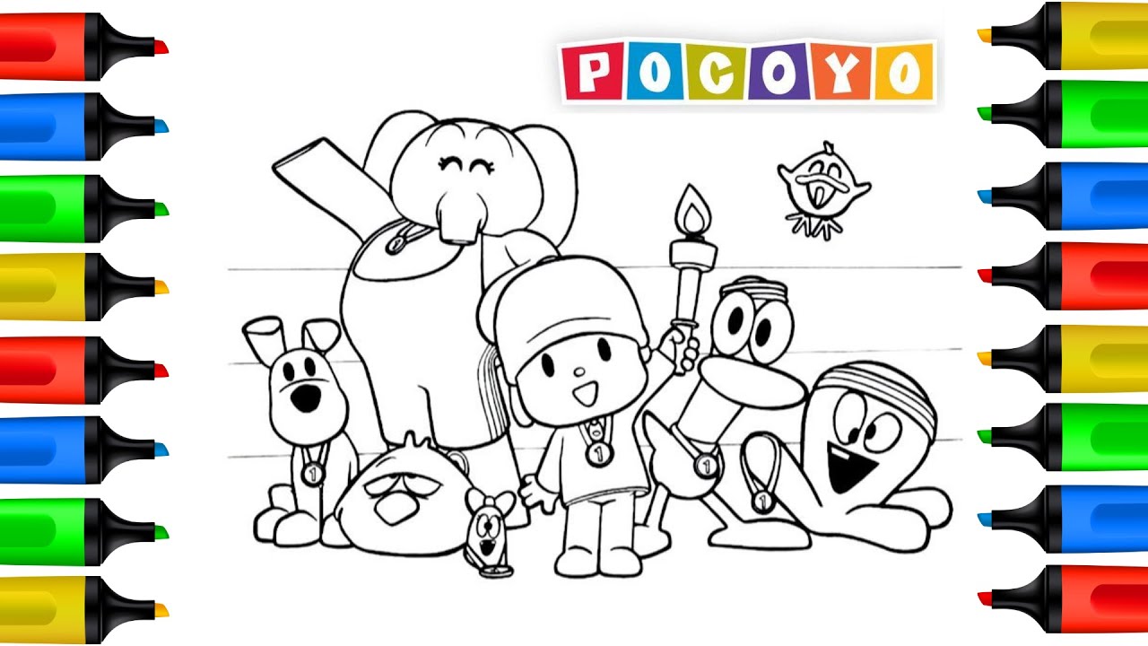 Pocoyo coloring pages coloring pocoyo game spesial nick nack paddy whack