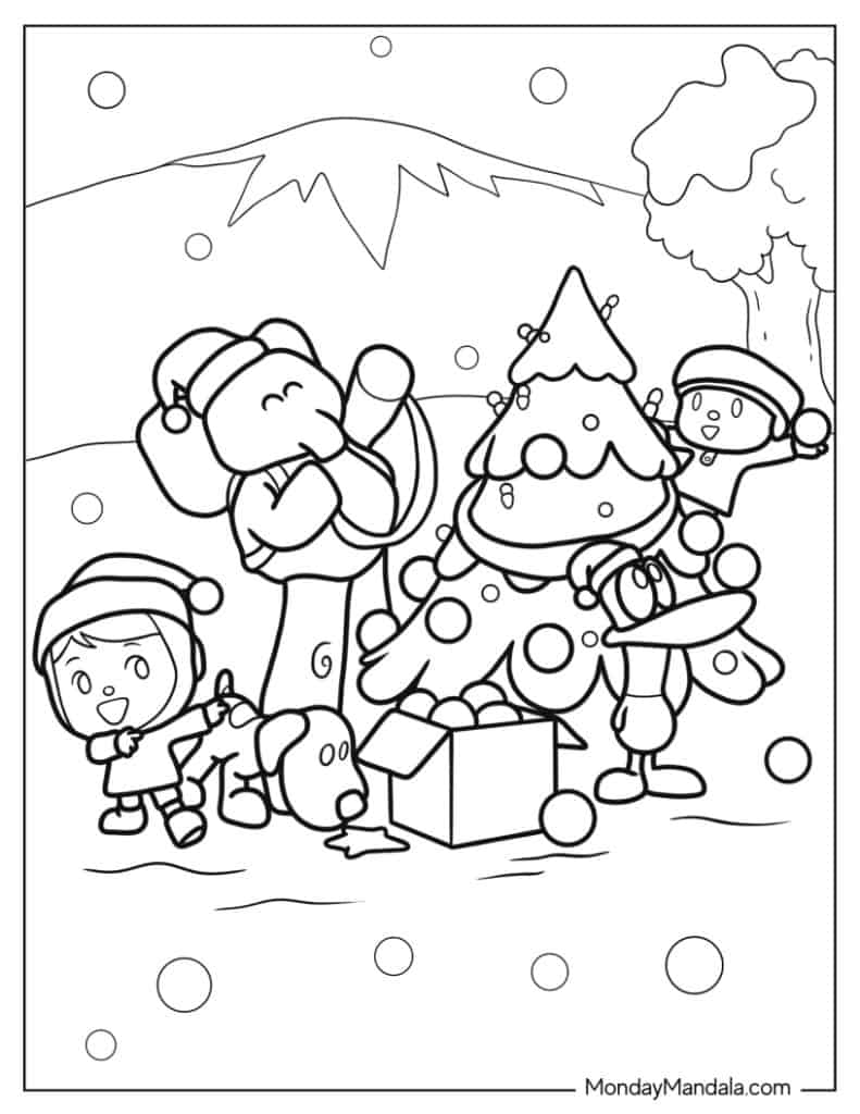 Pocoyo coloring pages free pdf printables