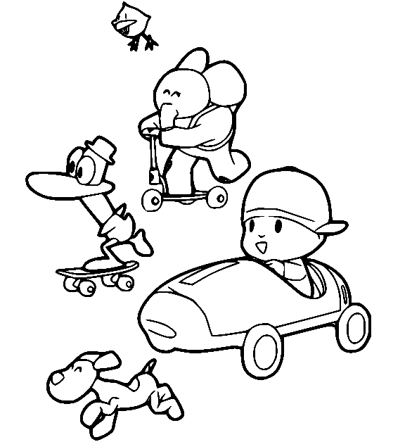 Pocoyo coloring pages printable for free download