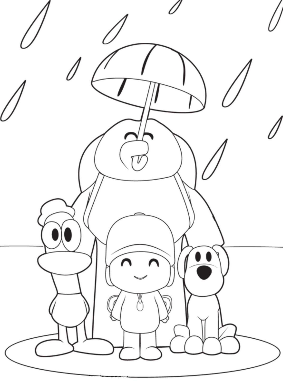 Free printable pocoyo coloring pages for kids