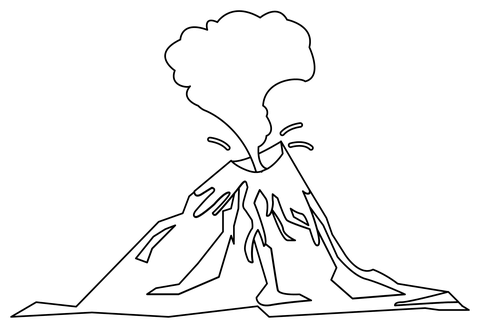 Volcano coloring page free printable coloring pages