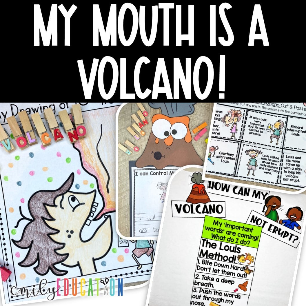 My mouth is a volcano activities craft directed drawing anchor chart