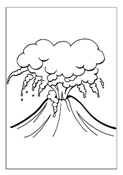 Experience the thrill of volcanic eruptions with our printable coloring pages