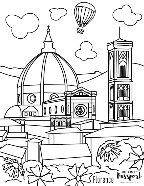 Florence italy coloring page