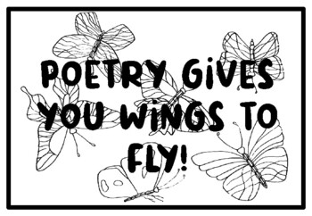 Poetry gives you wgs to fly butterfly colorg pages worksheet by swati sharma