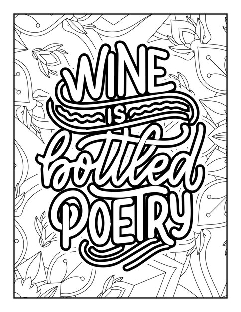 Premium vector handdrawn lettering vector illustration inspirational quotesquotes coloring pages adultkids