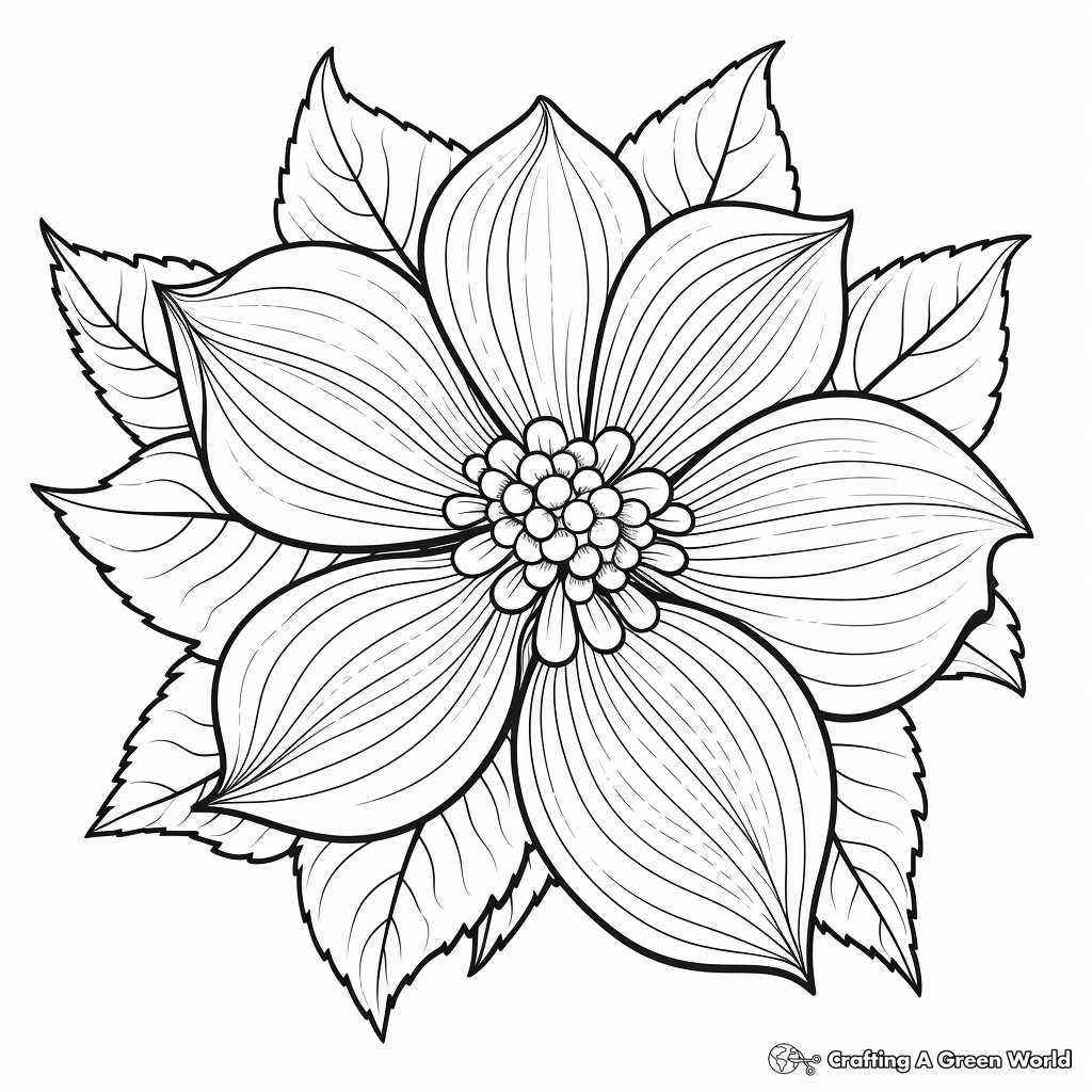 Pointsetta coloring pages