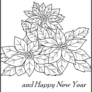 Poinsettia coloring pages printable for free download