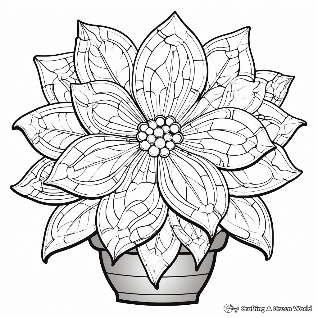 Pointsetta coloring pages