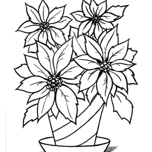 Poinsettia coloring pages printable for free download