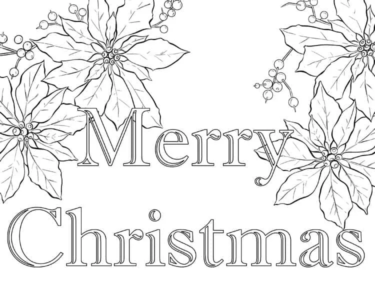 Free merry christmas coloring pages for kids