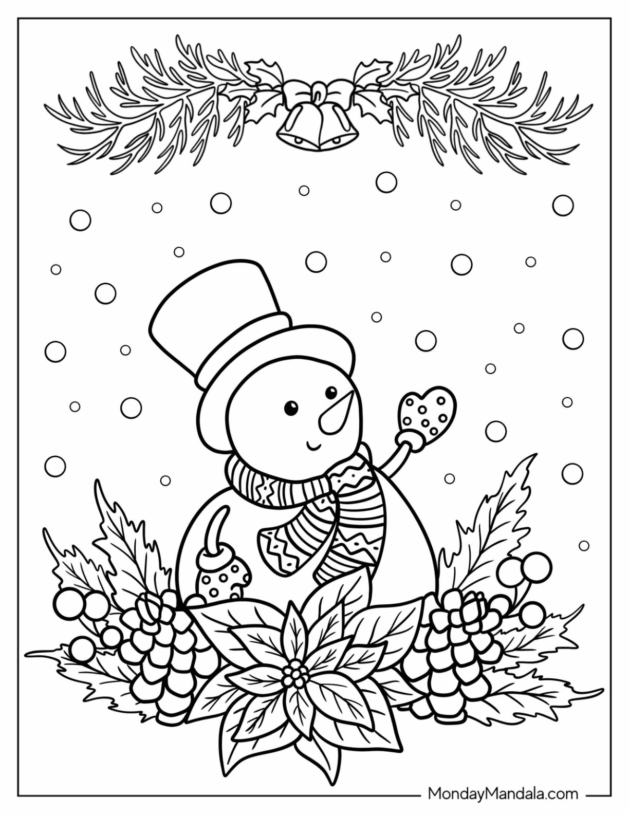 Christmas coloring pages for adults free printables