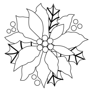 Poinsettia coloring pages printable for free download