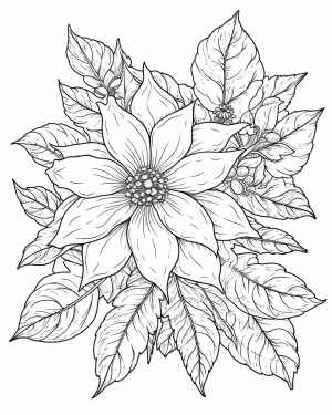 Poinsettia printable pages