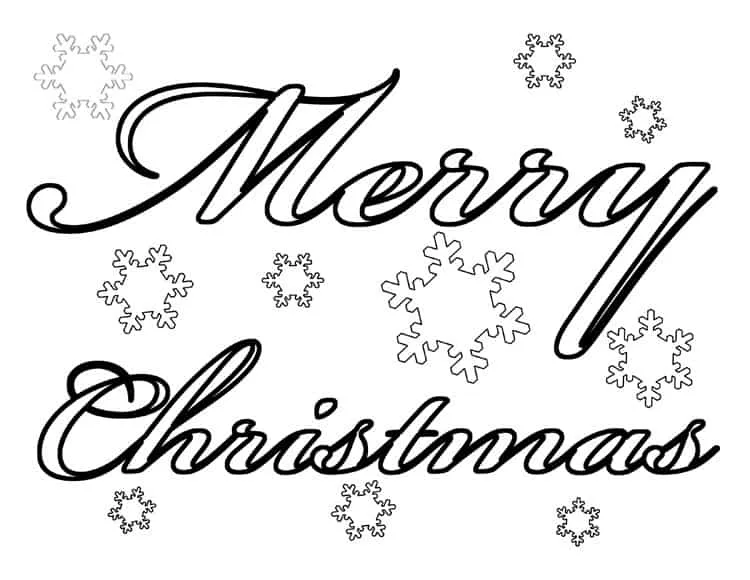 Free merry christmas coloring pages for kids