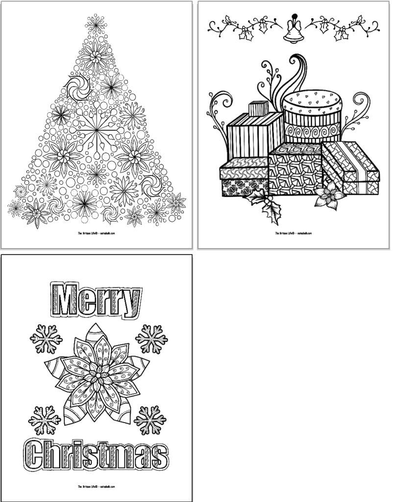 Free printable christmas coloring pages for adults