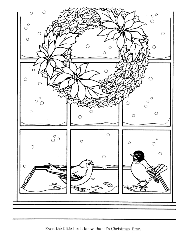 Bluebonkers wreaths mistletoe poinsettia holly coloring pages