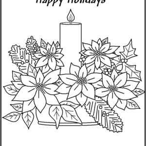 Poinsettia coloring pages printable for free download