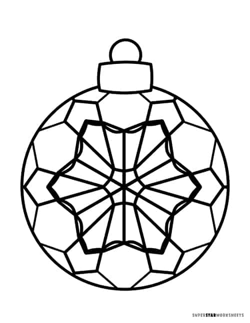 Christmas ornament coloring page