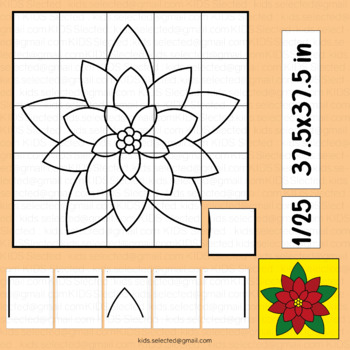 Poinsettia craft christmas coloring pages activities collaborative poster board
